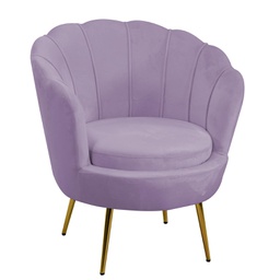 [V2808650000] Poltrona velluto tulipan viola cm 73x72h77