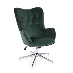 [B0735012] Poltrona verde in velluto stile design