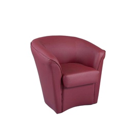 [50118] Poltroncina rivestita in ecopelle bordeaux 75x66xh.76 cm