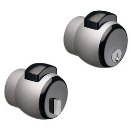 [DFL3020150] Pomolo Premi/Apri 'Nova N.13' Verniciato Argento/Pulsante Nero