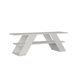 [FZ96913] Porta TV aperto 2 ripiani FARFALLA  bianco 120x33,5x40 h cm