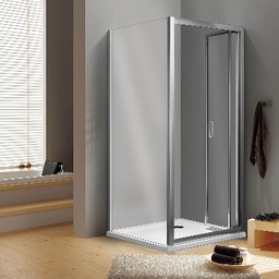 [DFLEX-100-GTPL-100] Porta doccia a libro in cristallo - Linea Essential
