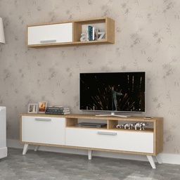 [EFFEZ95147] Porta tv Slim D2306TV180M109 rovere bianco 180x35x47h EFFEZ