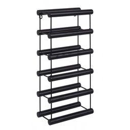 [B0183461] Portabottiglie MORIZ nero in acciaio da 6 bottiglie 49.5h cm
