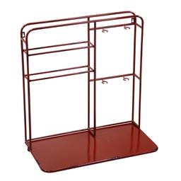 [V6453700000] Portabottiglie da muro in metallo 2 posti rosso cm59x33xh62,5