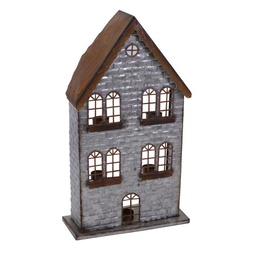 [V6078600000] Portacandele casa metallo 5p cm30x12h53