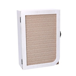 [V5962340000] Portachiavi cancelletto legno 3 ganci bianco rettangolare cm20x9,5x29