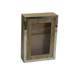 [V5921040000] Portachiavi cancelletto legno titanium rettangolare 6p cm 20x28x8