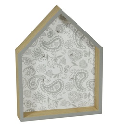 [V5913070000] Portachiavi legno stilla grigio casetta5p cm22,5x29,5x4,5