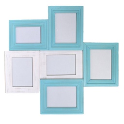 [V5105190000] Portafoto muro legno multiplo 6p cm 60x3h63