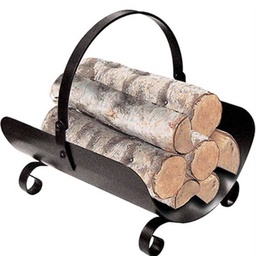 [056583] Portalegna con manico singolo in acciaio verniciato, dimensioni 40x36 cm, altezza 35 cm