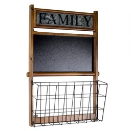 [V5917730000] Portalettere legno 1 posto c/lavagna family cm 45x14