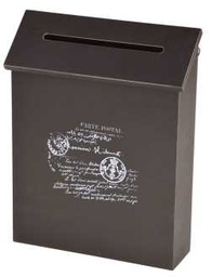 [V9131310000] Portalettere nero da parete jt-2918 cm.23 x 7,5 h 29