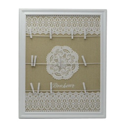 [V5916140000] Portamemo legno pizzo rettangolare cm40x1,5h50