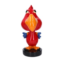 [V5961340000] Portaocchiali resina pappagallo rosso con molla cm 7x7h15