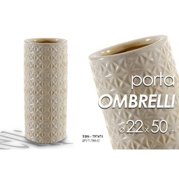 [GIC757471] Portaombrelli in ceramica beige design cm 22 x 50 h