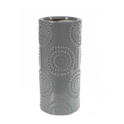 [GIC702006] Portaombrelli in ceramica grigio design cm 23 x 51 h