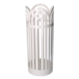 [V3505350000] Portaombrelli metallo archi bianco tondo cm ø19h49