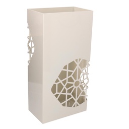 [V3505160000] Portaombrelli metallo bianco rettangolare cm 25x15h50