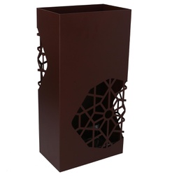 [V3505190000] Portaombrelli metallo marrone rettangolare cm 25x15h50