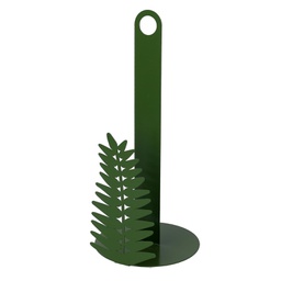 [V5925940000] Portascottex metallo foglia alloro verde scuro tondo ø15h33
