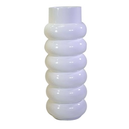 [V6368340000] Portavaso resina bianco lucido cm ø45h120