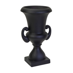 [V6368210000] Portavaso resina nero opaco cm 48x48h90