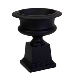 [V6368180000] Portavaso resina nero opaco cm 58x58h67