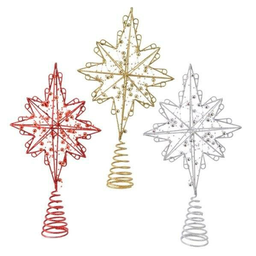 [20035734] Puntale Glitter Assortite H33 - Decorazione Scintillante per Altezza 33 cm
