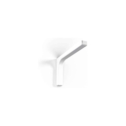 [029077] Reggimensola Leonardo 18 Cm Acciaio Rivestito Plastica Bianca Per Arredo Casa