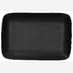 [20007872] Ret.Fondo Coupe 27,5x18,5 cm in Ceramica Nero