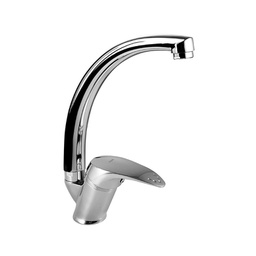 [EFFEZ56930] Rubinetto miscelatore da cucina canna in acciaio finitura cromo h.26x10,3 cm EFFEZ