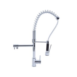 [EFFEZ33727] Rubinetto miscelatore per cucina con doccetta finitura cromo h.66x32 cm EFFEZ