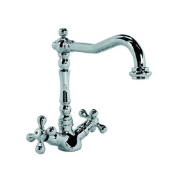 [FZ60432] Rubinetto miscelatore per cucina finitura cromo h.23,5xP.26,5 cm