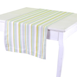 [V7913310000] Runner stripe verde tinto in filo cm50x150