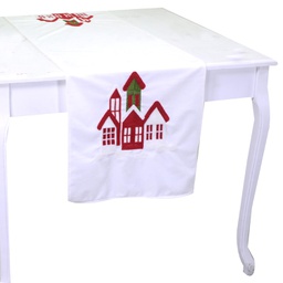 [V6141720000] Runner tessuto casa bianco rettangolarecm150x40h0.5