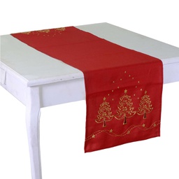 [V6328460000] Runner tessuto stile 15 rosso cm40x140