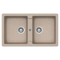 [FZ91965] Samet Lavello 86x50 Granitovero862v 2 vasche avena