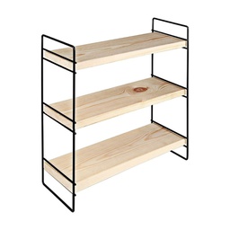 [EFFEZ95869] Scaffale Hobby 3 ripiani 40x13x40 nero ASZ1571 EFFEZ