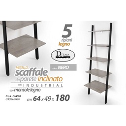 [GIC764783] Scaffale da muro inclinato urban industrial cm 64 x 49 x 180 h