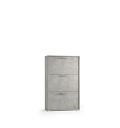 [TEREL7003BETON] Scarpiera A Doppia Profondità Con Tre Ante Fino A 18 Paia Di Scarpe cemento