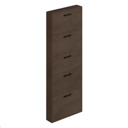 [AZ896223] Scarpiera Slim in legno nobilitato 5 ribalte fango h180x65x15 cm
