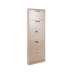 [NY-IVR8-705U] Scarpiera Slim in legno nobilitato 5 ribalte olmo cm 180x65x15