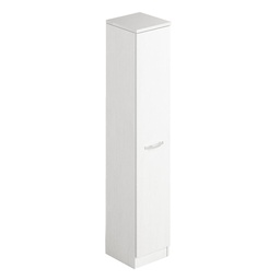 [AZ896377] Scarpiera bianco in legno con un’anta e 6 ripiani cm h180x36x38