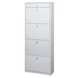 [ASK568BFBFK] Scarpiera quattro ante un cassetto superiore Bianco Cenere 63x29x h164 cm