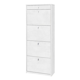 [ASK568OSOSK] Scarpiera quattro ante un cassetto superiore Bianco Ossido 63x29x h164 cm