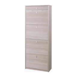 [OSK568OLOLK] Scarpiera quattro ante un cassetto superiore Olmo Chiaro 63x29x h164 cm