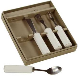 [V9171360000] Scatola con posate dolci petra we-3176 scatola cm. 18 x 16,5 h 3,5