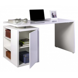 [CAP99021] Scrivania Cm. 140 x 69 x 74h Bianco Lucido