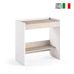 [TEREL280BROV] Scrivania Home Office A Terra bianco piano rovere